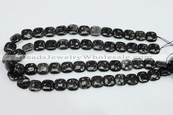 CLB307 15.5 inches 14*14mm square black labradorite gemstone beads