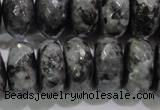 CLB324 15.5 inches 12*20mm faceted rondelle black labradorite beads