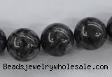 CLB356 15.5 inches 16mm round black labradorite beads wholesale