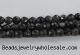 CLB359 15.5 inches 4mm faceted round black labradorite beads wholesale