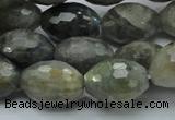 CLB37 15.5 inches 13*18mm faceted rice labradorite gemstone beads