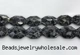 CLB380 24*32mm - 25*35mm faceted octagonal black labradorite beads