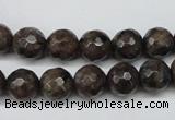 CLB403 15.5 inches 10mm faceted round grey labradorite beads