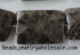 CLB426 15.5 inches 20*30mm faceted rectangle grey labradorite beads