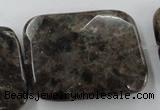 CLB428 15.5 inches 30*40mm faceted rectangle grey labradorite beads