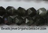 CLB452 15 inches 8mm faceted nuggets labradorite gemstone beads