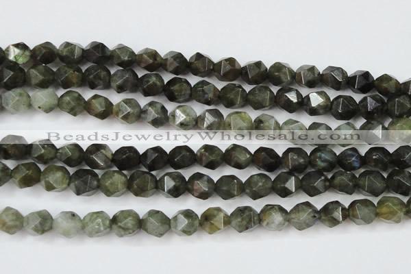 CLB453 15 inches 10mm faceted nuggets labradorite gemstone beads