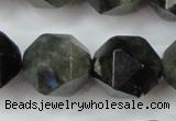 CLB456 15 inches 16mm faceted nuggets labradorite gemstone beads