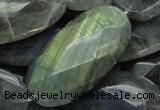 CLB48 15.5 inches 20*40mm faceted oval labradorite gemstone beads