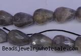 CLB503 15.5 inches 10*14mm faceted teardrop labradorite beads