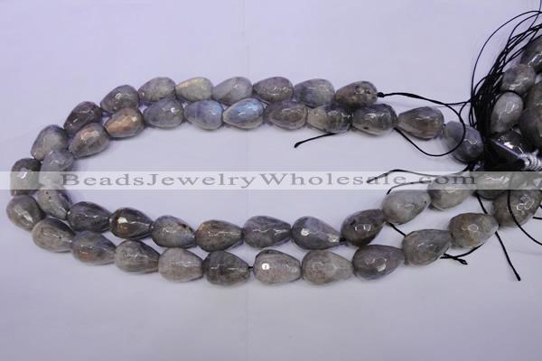 CLB505 15.5 inches 13*18mm faceted teardrop labradorite beads