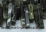 CLB51 15.5 inches multi size wand labradorite gemstone beads