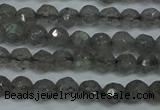 CLB510 15.5 inches 4mm faceted round labradorite gemstone beads