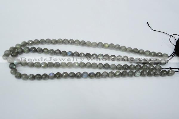 CLB512 15.5 inches 8mm faceted round labradorite gemstone beads