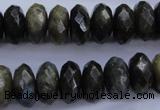 CLB56 15.5 inches 7*14mm faceted rondelle labradorite beads