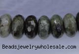 CLB57 15.5 inches 9*18mm faceted rondelle labradorite beads