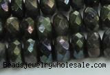 CLB625 15.5 inches 7*12mm faceted rondelle AB-color labradorite beads