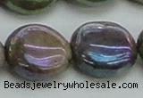 CLB639 15.5 inches 18mm flat round AB-color labradorite beads