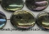 CLB641 15.5 inches 25mm flat round AB-color labradorite beads