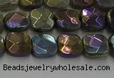 CLB685 15.5 inches 8mm faceted square AB-color labradorite beads