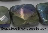 CLB692 15.5 inches 30mm faceted square AB-color labradorite beads