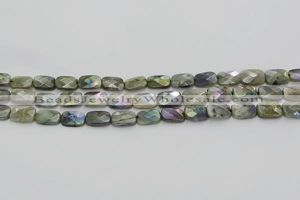 CLB696 15.5 inches 10*14mm faceted rectangle AB-color labradorite beads