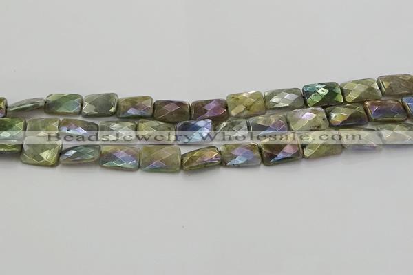 CLB697 15.5 inches 12*16mm faceted rectangle AB-color labradorite beads