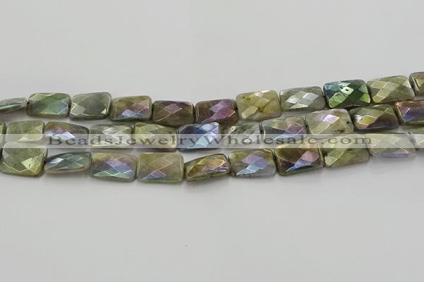 CLB698 15.5 inches 13*18mm faceted rectangle AB-color labradorite beads