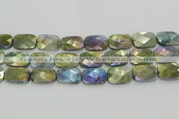 CLB707 15.5 inches 18*25mm faceted rectangle AB-color labradorite beads