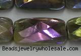 CLB708 15.5 inches 20*30mm faceted rectangle AB-color labradorite beads