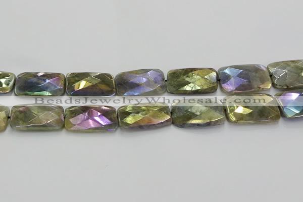 CLB708 15.5 inches 20*30mm faceted rectangle AB-color labradorite beads