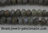 CLB756 15.5 inches 4*6mm faceted rondelle AB-color labradorite beads