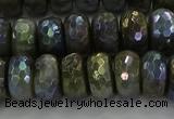 CLB759 15.5 inches 7*12mm faceted rondelle AB-color labradorite beads