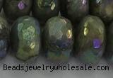 CLB763 15.5 inches 12*20mm faceted rondelle AB-color labradorite beads