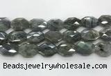 CLB797 18*24mm - 20*25mm faceted octagonal labradorite beads