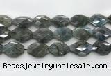 CLB798 20*28mm - 22*32mm faceted octagonal labradorite beads