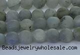 CLB872 15.5 inches 6mm round matte labradorite gemstone beads