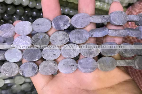 CLB888 15.5 inches 12*16mm oval matte labradorite beads wholesale