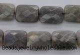 CLB93 15.5 inches 12*16mm faceted rectangle labradorite beads