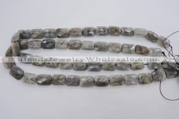 CLB93 15.5 inches 12*16mm faceted rectangle labradorite beads