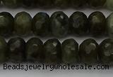 CLB958 15.5 inches 8*12mm faceted rondelle labradorite beads