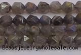 CLB971 15.5 inches 6mm faceted nuggets labradorite gemstone beads