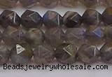 CLB973 15.5 inches 10mm faceted nuggets labradorite gemstone beads