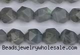 CLB981 15.5 inches 6mm faceted nuggets labradorite beads wholesale