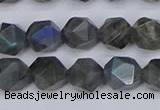 CLB987 15.5 inches 8mm faceted nuggets labradorite beads wholesale