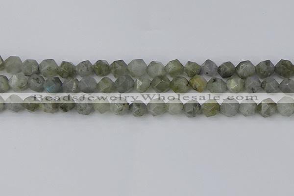 CLB994 15.5 inches 10mm faceted nuggets labradorite gemstone beads