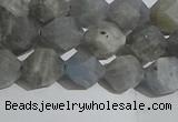 CLB997 15.5 inches 8mm faceted nuggets matte labradorite beads