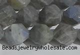 CLB999 15.5 inches 12mm faceted nuggets matte labradorite beads