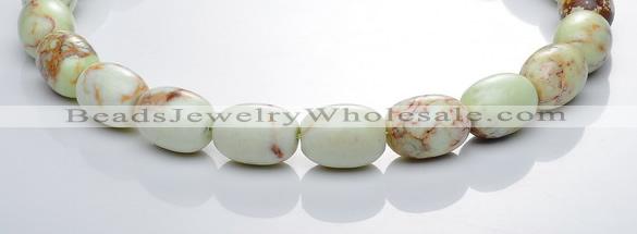 CLE01 15*20mm egg shape lemon turquoise stone beads wholesale