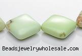 CLE13 15*15mm rhombic lemon turquoise gemstone beads Wholesale